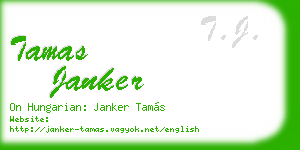 tamas janker business card