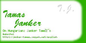 tamas janker business card